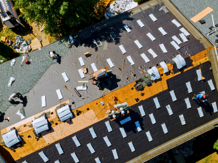 Low-slope commercial roof under evaluation in McKinney